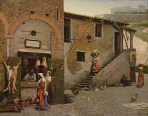 Un carnicero de Trastevere, Roma de Edmond Lebel